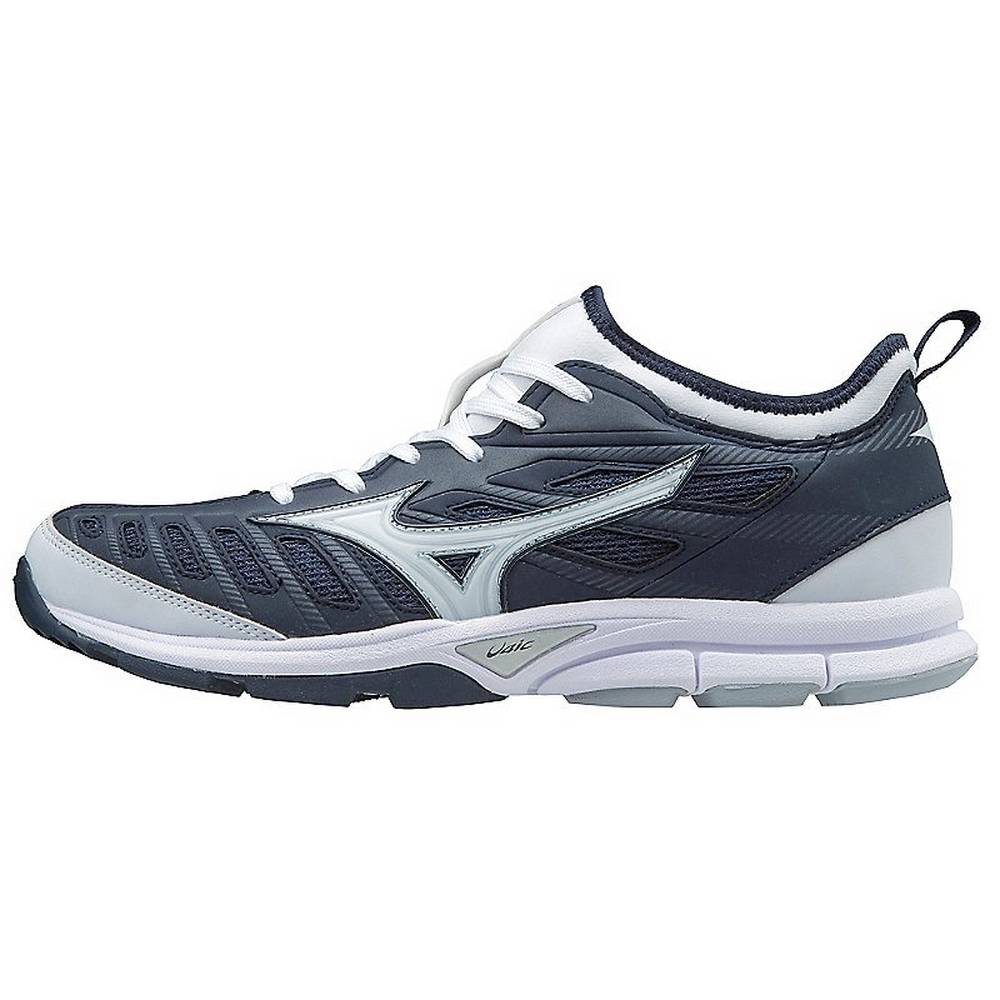 Zapatillas Beisbol Mizuno Player’s Trainer 2 Turf Hombre Azul Marino/Blancas Ofertas KHWE-64921